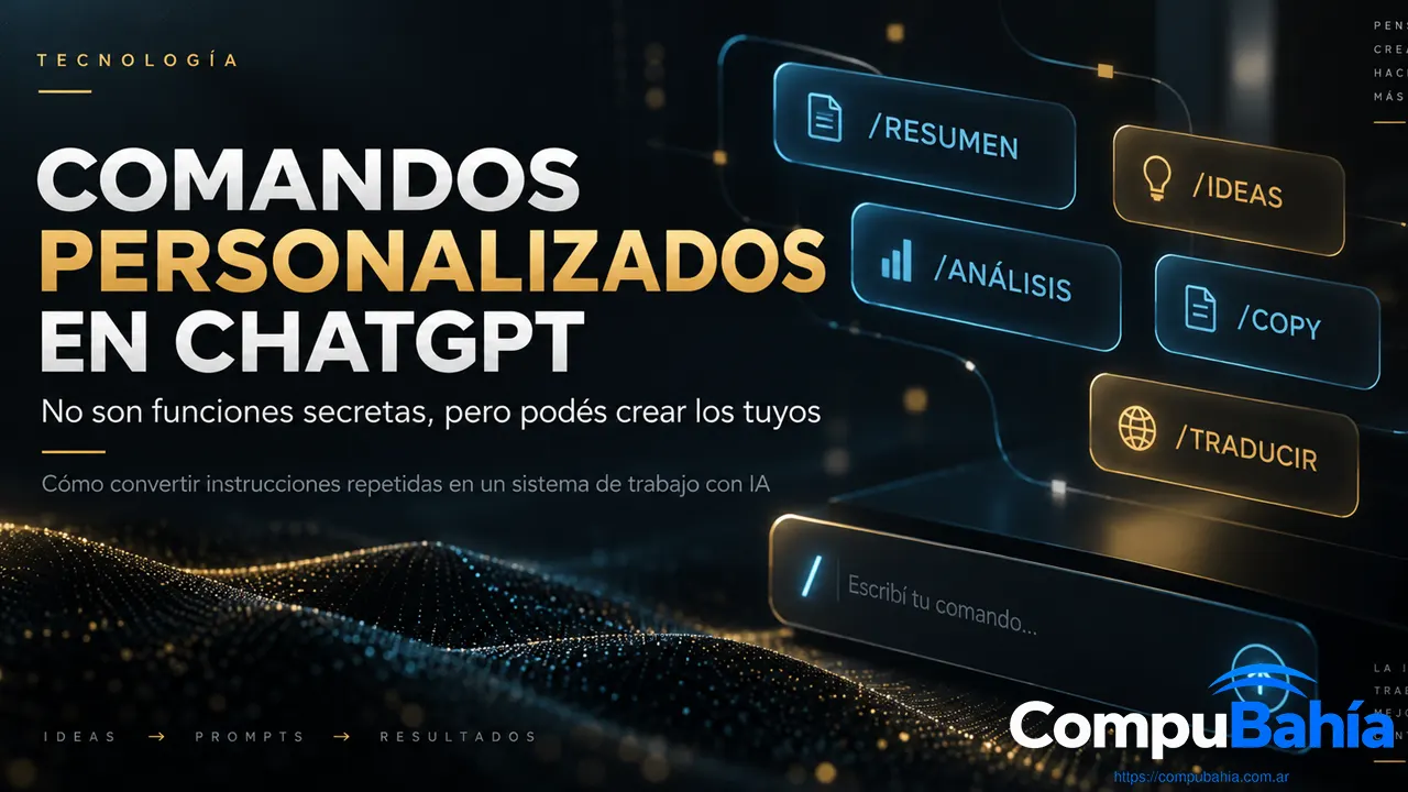 Comandos personalizados en ChatGPT: no son funciones secretas, pero podés crear los tuyos