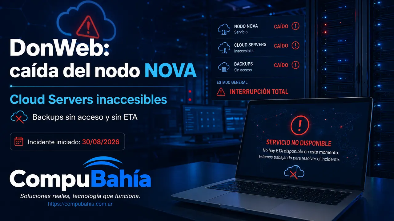 DonWeb: caída del nodo NOVA, backups inaccesibles y una recuperación sin plazo