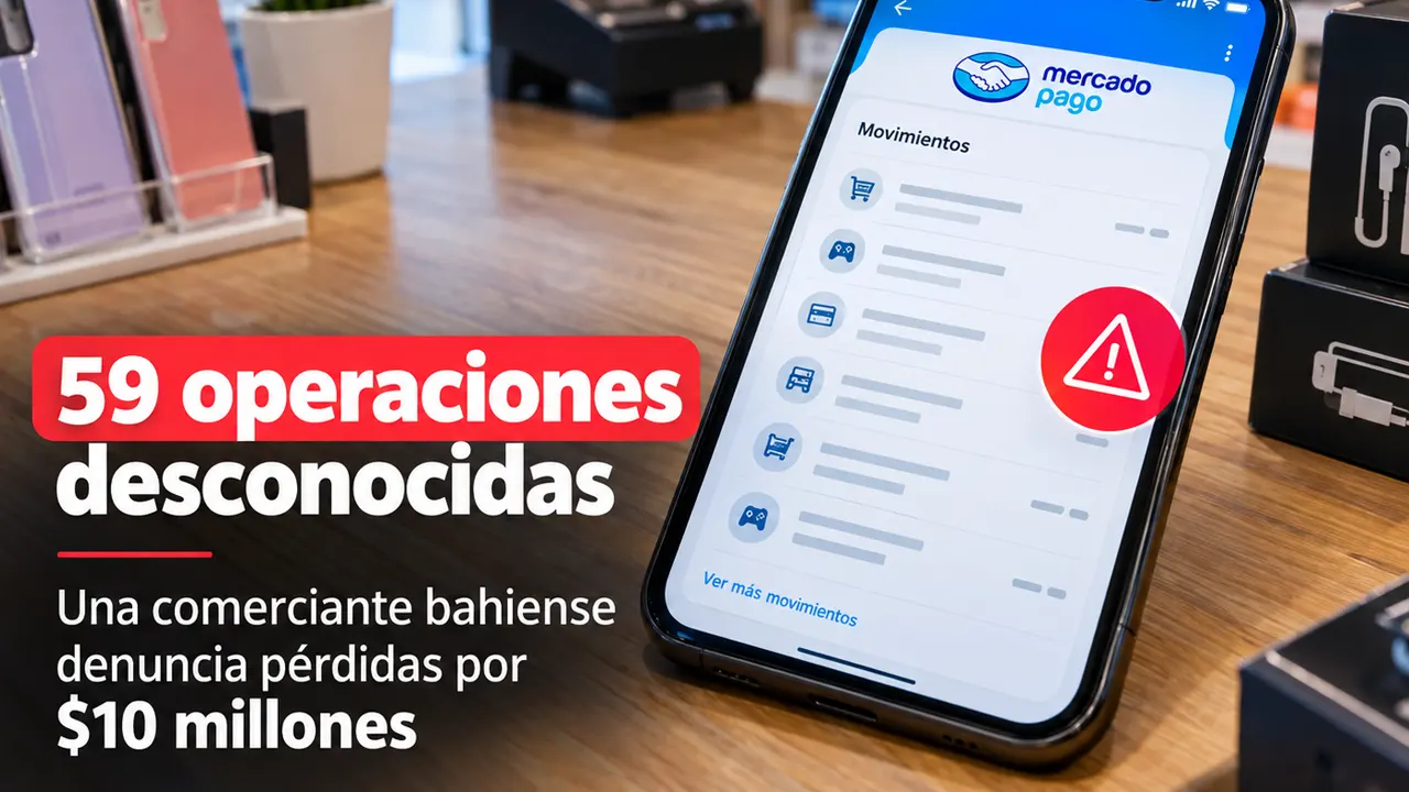 Bahía Blanca: una comerciante denunció 59 operaciones desconocidas en Mercado Pago y pérdidas por $10 millones